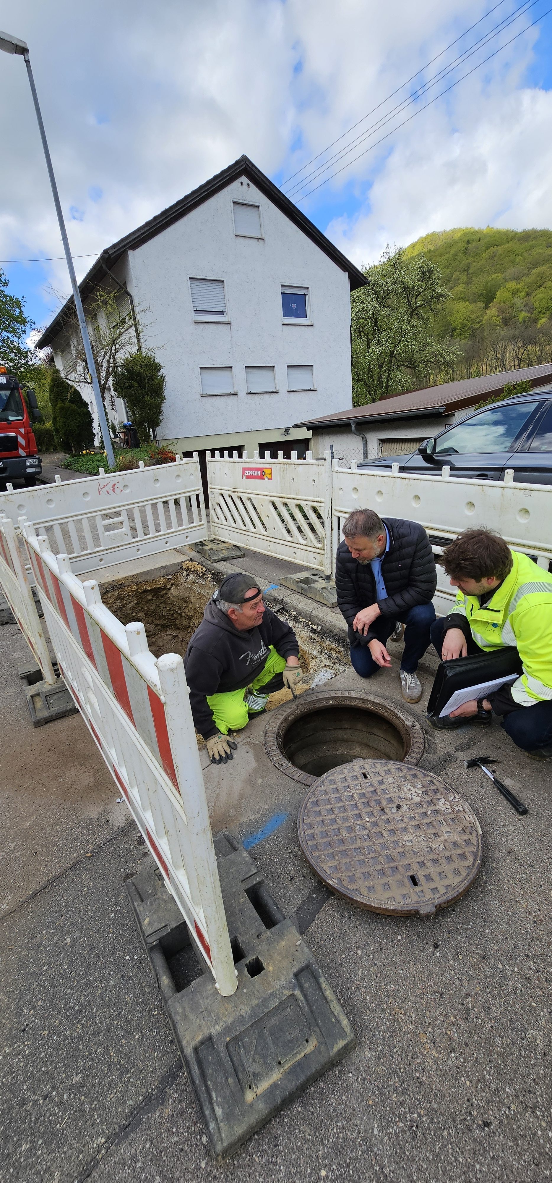 Vor Ort - Sanierung der Wasserleitung - Sicherung der Trinkwasserversorgung