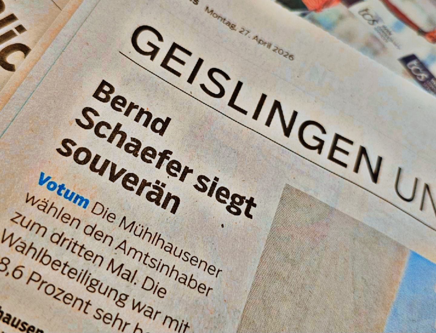 Bürgermeisterwahl am 26.04.2026 - Für meine 3. Amtszeit wiedergewählt